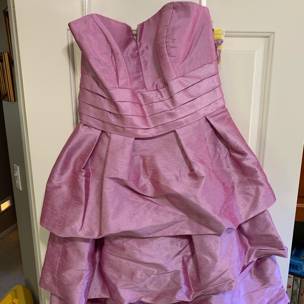 Strapless pink dress
